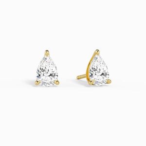 Élanie 3-Prong Solitaire Diamond Stud Earrings (14K Gold)