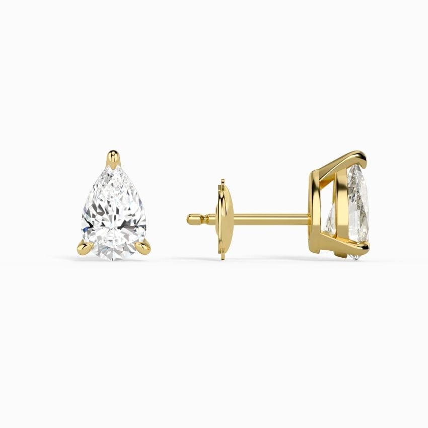 Élanie 3-Prong Solitaire Diamond Stud Earrings (14K Gold) | Jewelsentials Élanie 3-Prong Solitaire Diamond Stud Earrings (14K Gold) - Image 4
