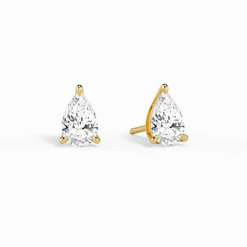 Élanie 3-Prong Solitaire Diamond Stud Earrings (14K Gold) | Jewelsentials Élanie 3-Prong Solitaire Diamond Stud Earrings (14K Gold)