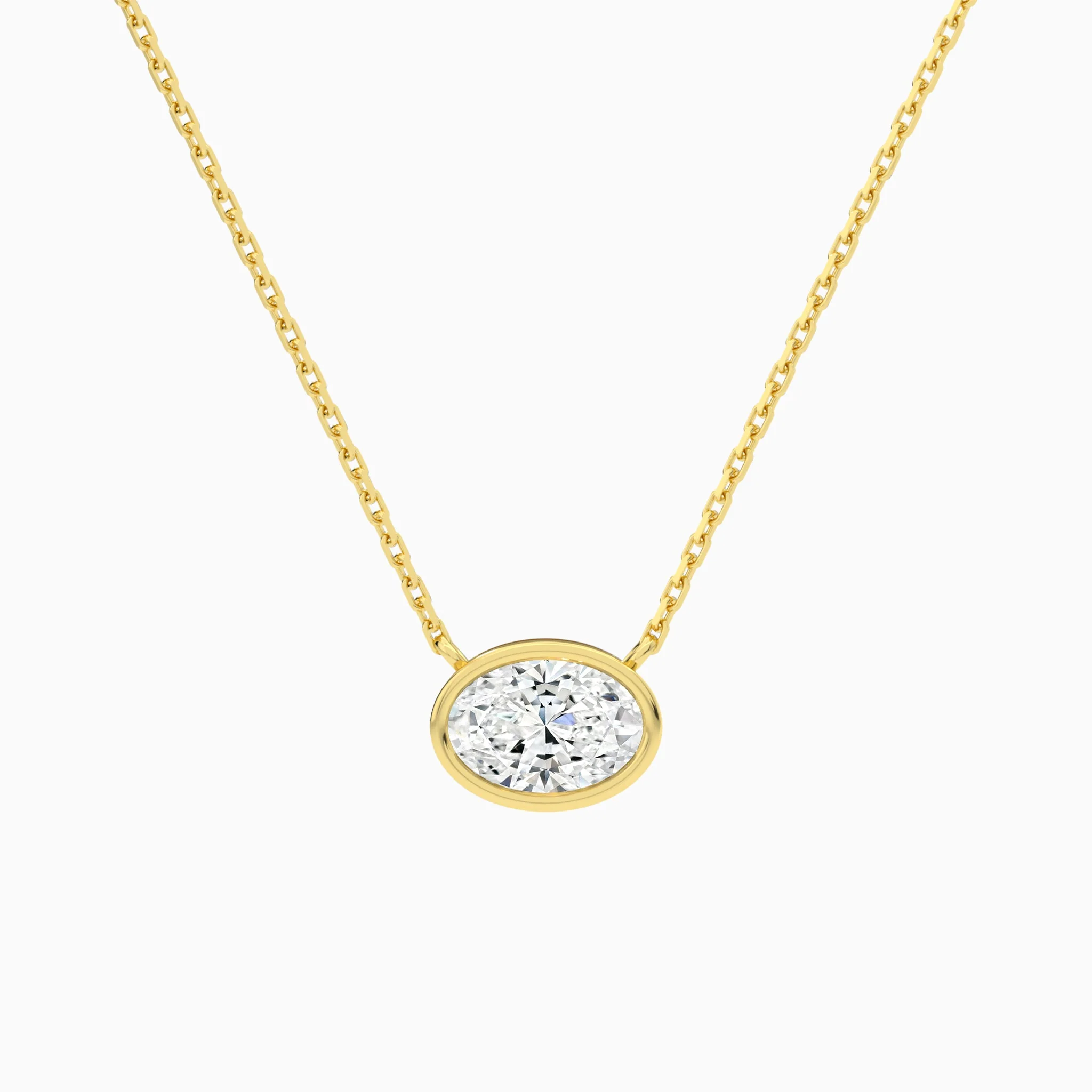 Céline Bezel Solitaire Diamond Necklace | Jewelsentials Céline Bezel Solitaire Diamond Necklace - Image 2
