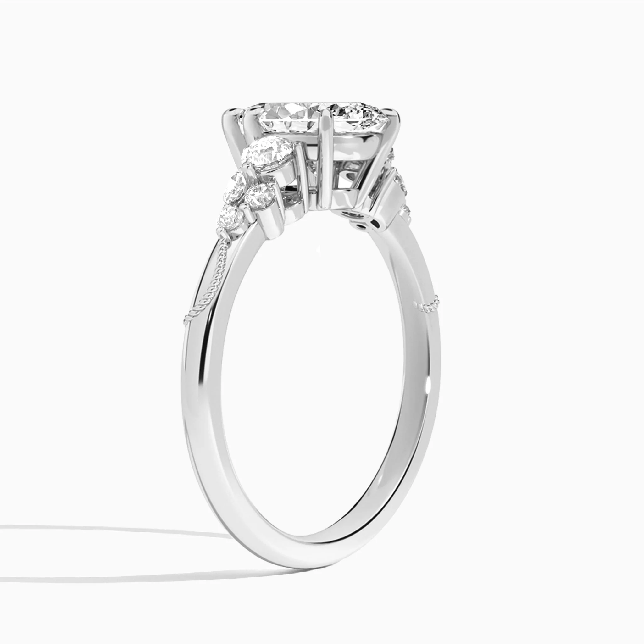 Thalía Three-Stone Diamond Engagement Ring (14K Gold) | Jewelsentials Thalía Three-Stone Diamond Engagement Ring (14K Gold) - Image 3