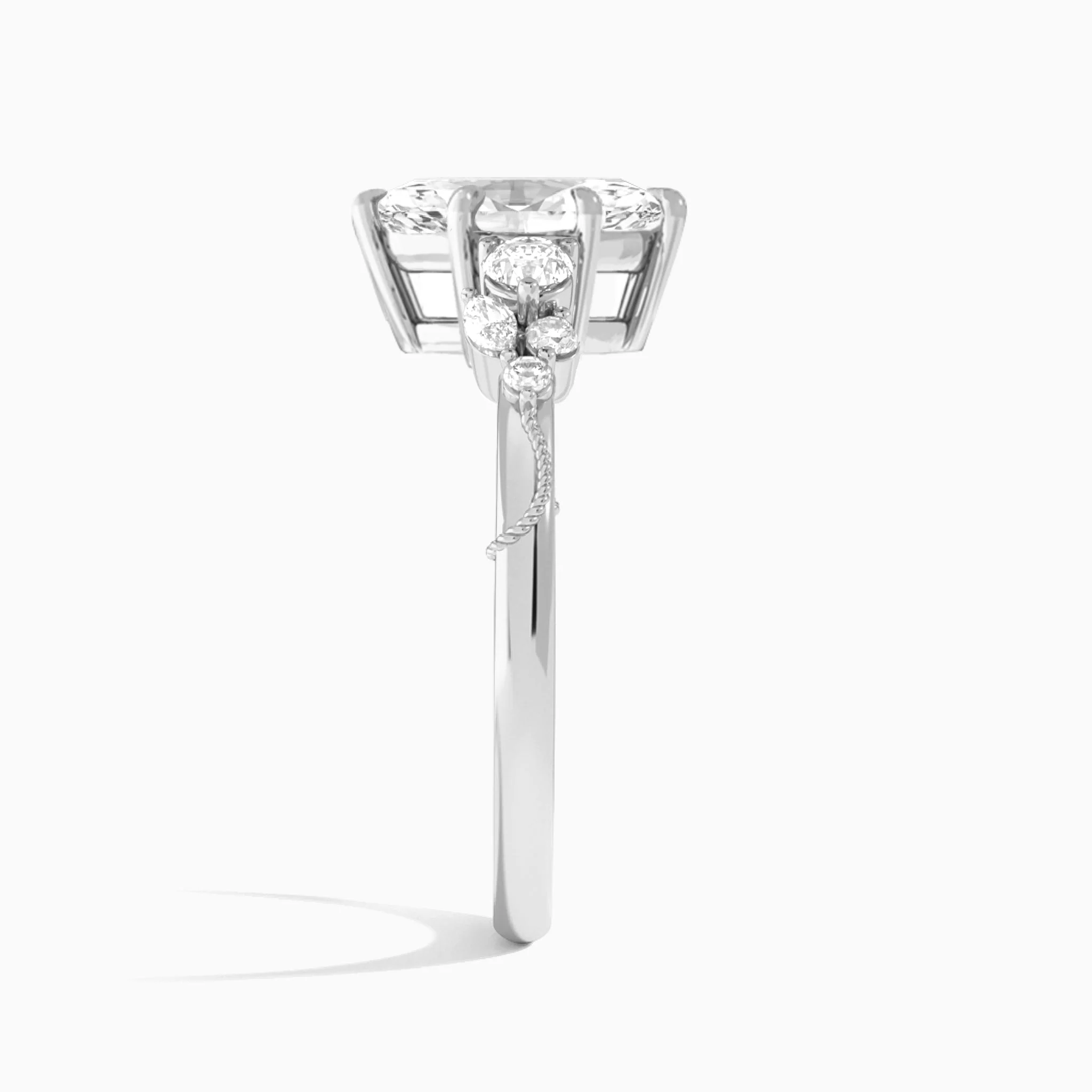 Thalía Three-Stone Diamond Engagement Ring (14K Gold) | Jewelsentials Thalía Three-Stone Diamond Engagement Ring (14K Gold) - Image 2