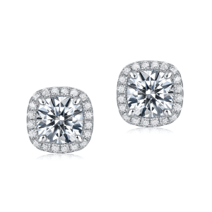 Aurielle Glow Moissanite Halo Earrings (1.2 Ct)