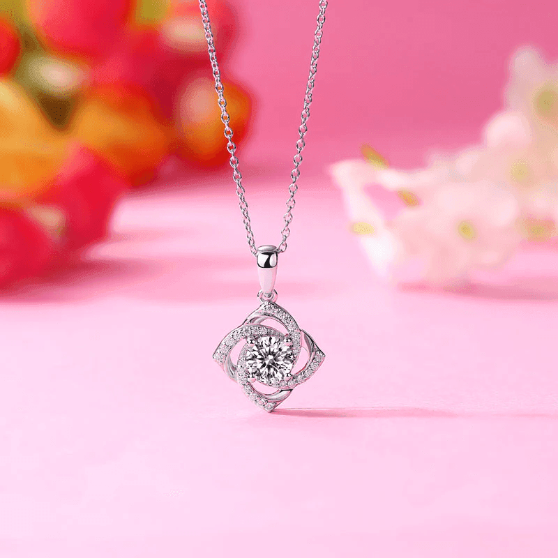 Rosabelle Moissanite Bloom Necklace (1 Ct) | Jewelsentials Rosabelle Moissanite Bloom Necklace (1 Ct) - Image 2