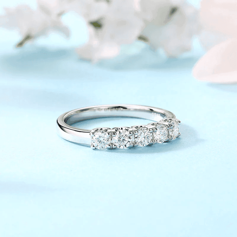 Zerelle Moissanite Eternity Band (0.5 Ct) | Jewelsentials Zerelle Moissanite Eternity Band (0.5 Ct) - Image 4