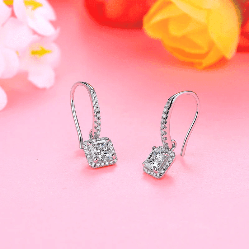 Celestine Grace Moissanite Drop Earrings (1.6 Ct) | Jewelsentials Celestine Grace Moissanite Drop Earrings (1.6 Ct) - Image 4