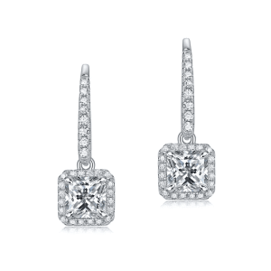 Celestine Grace Moissanite Drop Earrings (1.6 Ct)