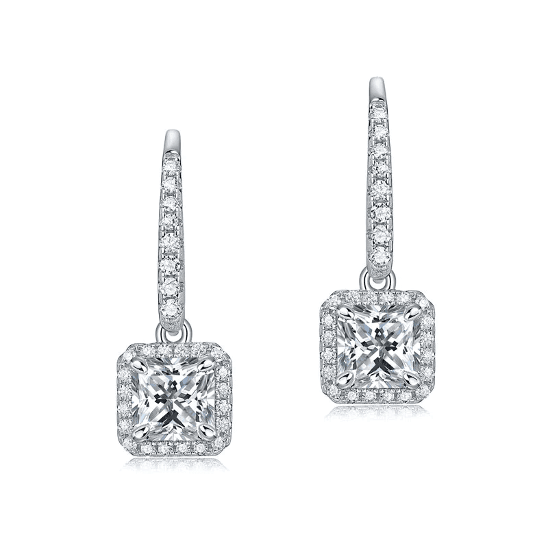 Celestine Grace Moissanite Drop Earrings (1.6 Ct) | Jewelsentials Celestine Grace Moissanite Drop Earrings (1.6 Ct)