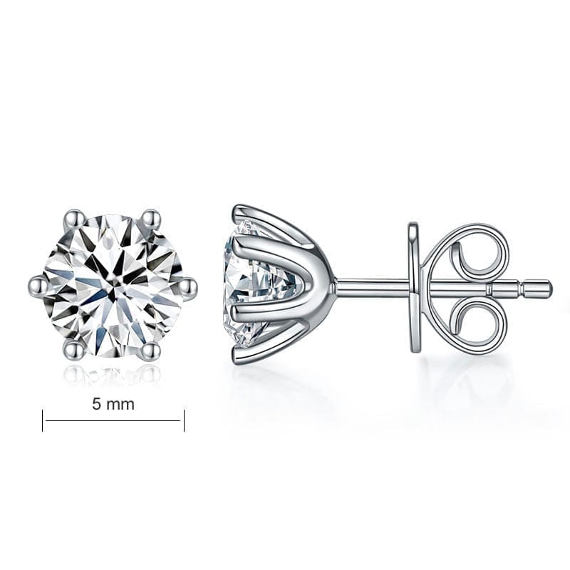 Solara Grace Moissanite Stud Earrings (1 Ct) | Jewelsentials Solara Grace Moissanite Stud Earrings (1 Ct) - Image 3