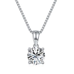 Solana Glow Moissanite Solitaire Necklace (1 Ct)
