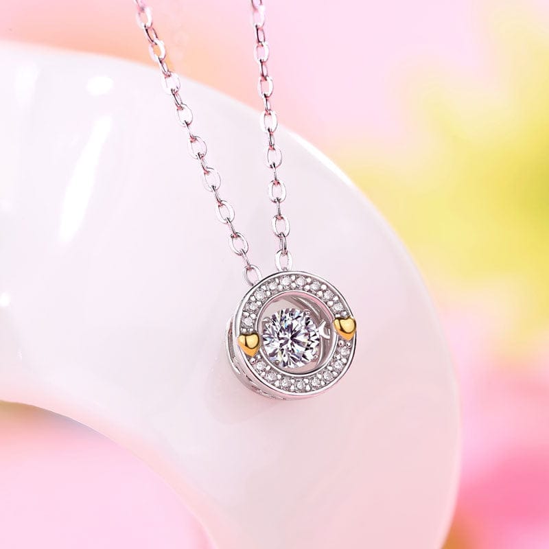 Lunaria Spark Moissanite Halo Necklace (0.4 Ct) | Jewelsentials Lunaria Spark Moissanite Halo Necklace (0.4 Ct) - Image 4