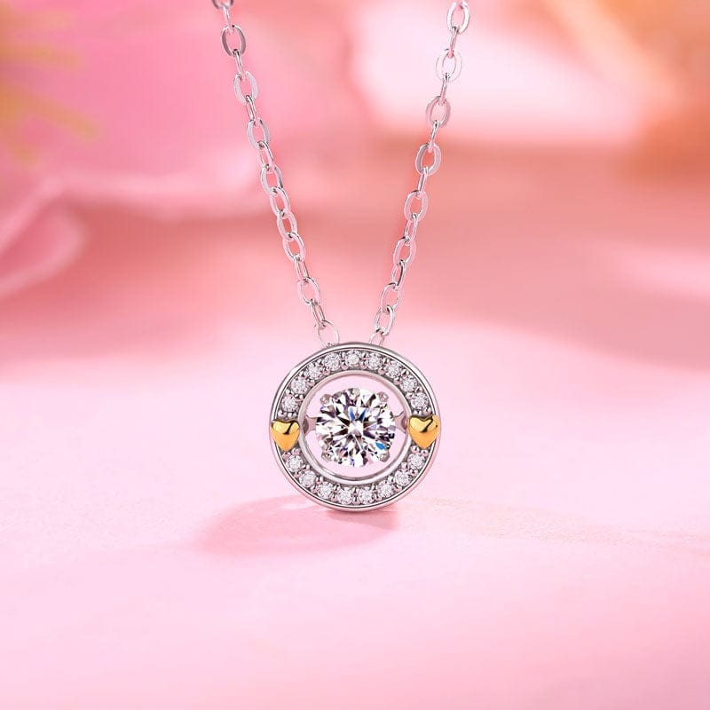 Lunara Glow Moissanite Halo Necklace (1 Ct) | Jewelsentials Lunara Glow Moissanite Halo Necklace (1 Ct) - Image 4