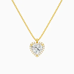 Solara Halo Diamond Pendant Necklace