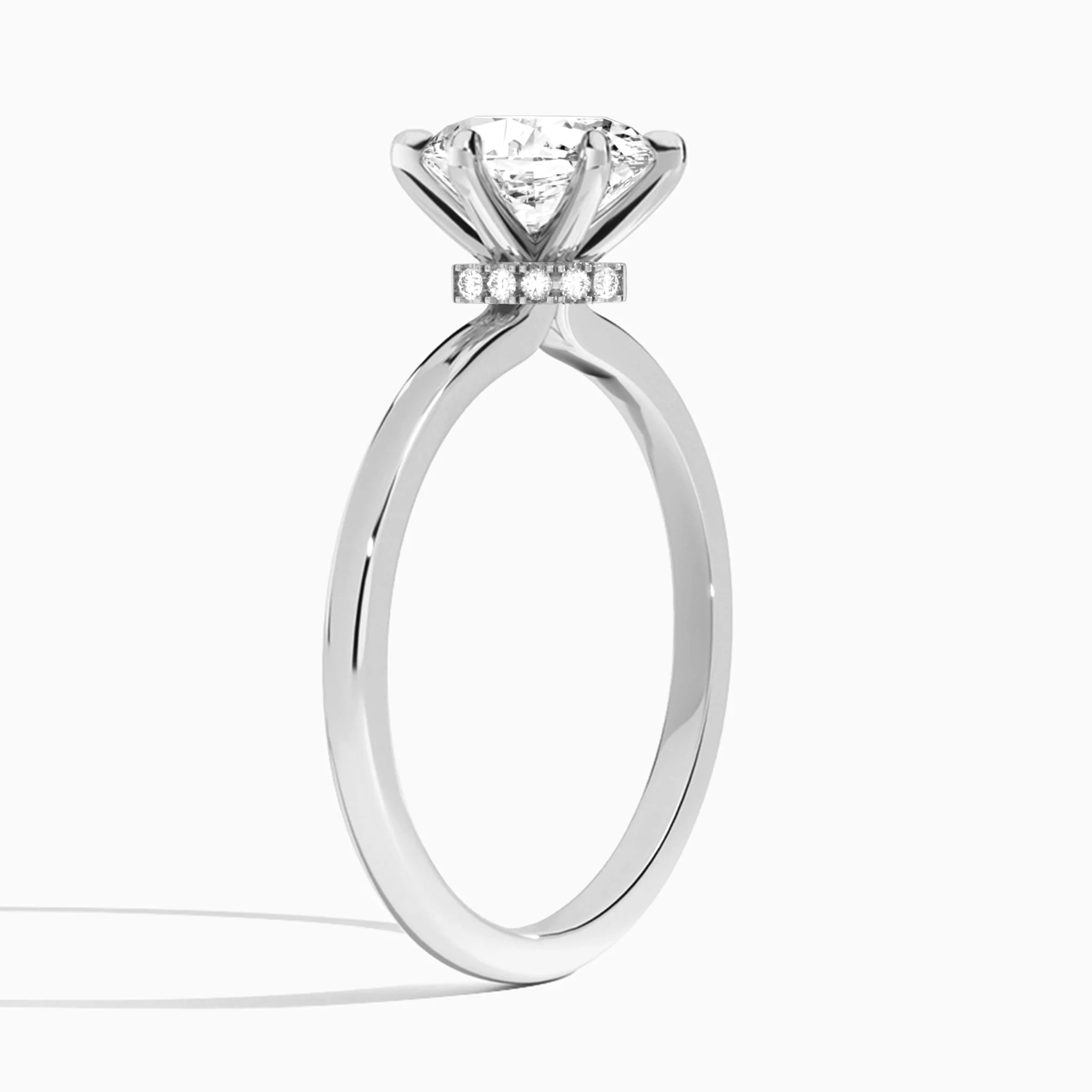 Soraya Six-Prong Hidden Halo Engagement Ring (14K Gold) | Jewelsentials Soraya Six-Prong Hidden Halo Engagement Ring (14K Gold) - Image 2