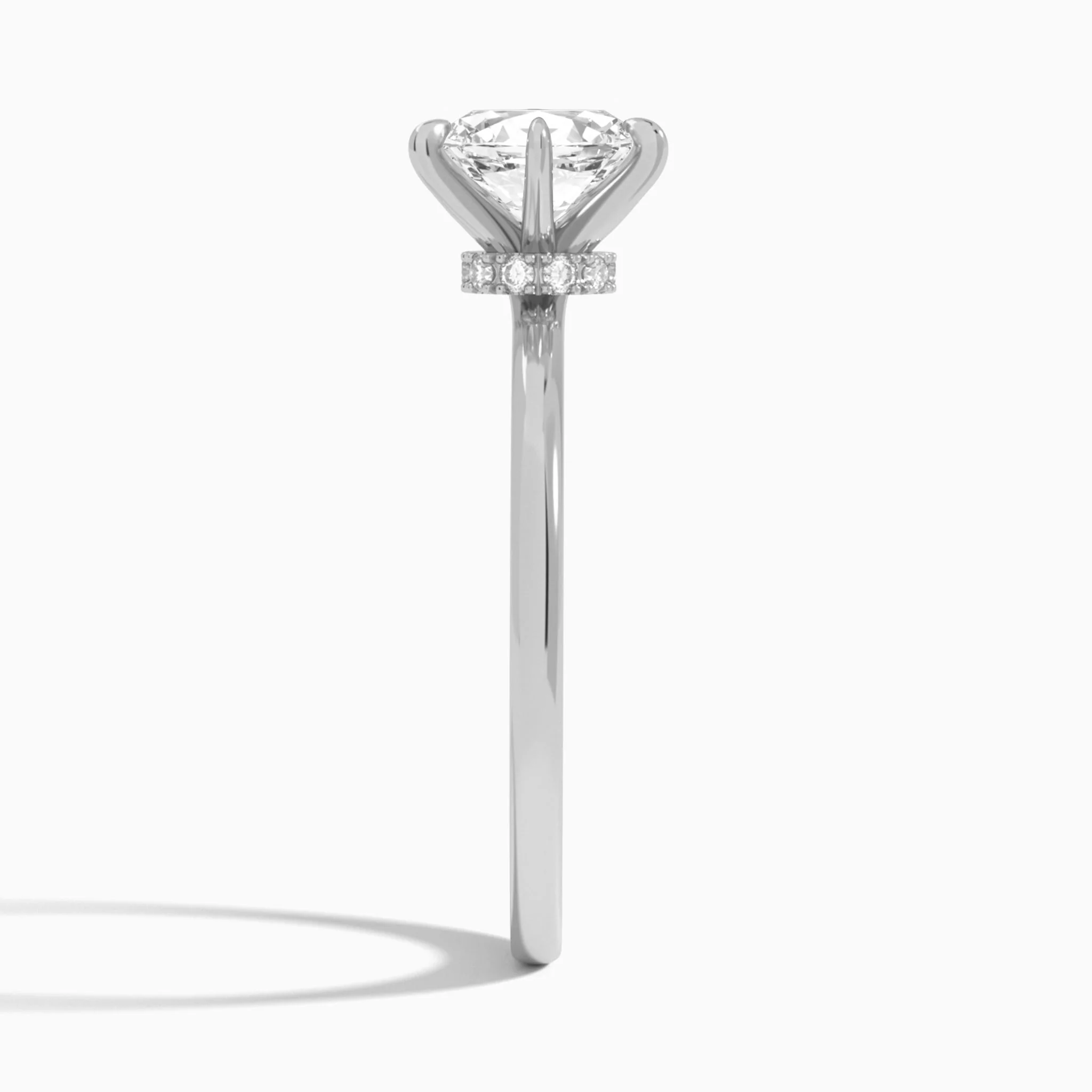 Soraya Six-Prong Hidden Halo Engagement Ring (14K Gold) | Jewelsentials Soraya Six-Prong Hidden Halo Engagement Ring (14K Gold) - Image 3