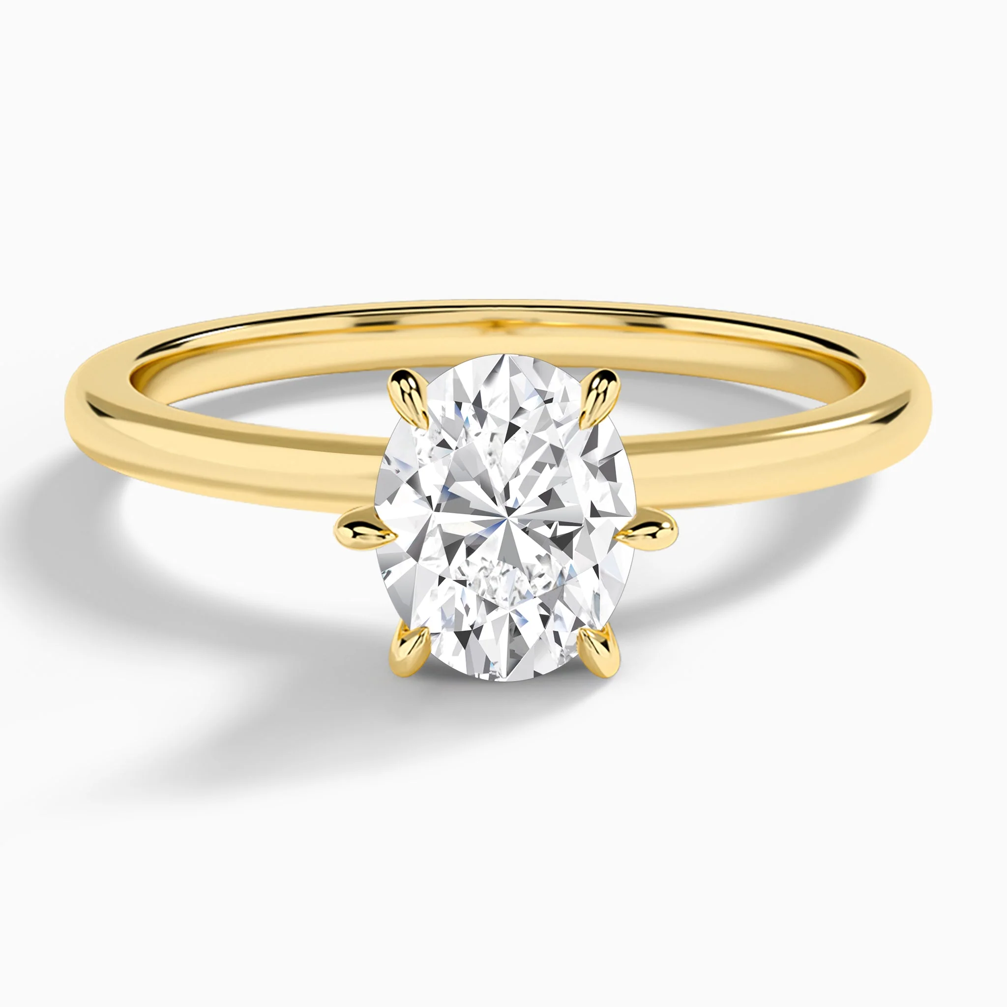 Soraya Six-Prong Hidden Halo Engagement Ring | Jewelsentials Soraya Six-Prong Hidden Halo Engagement Ring