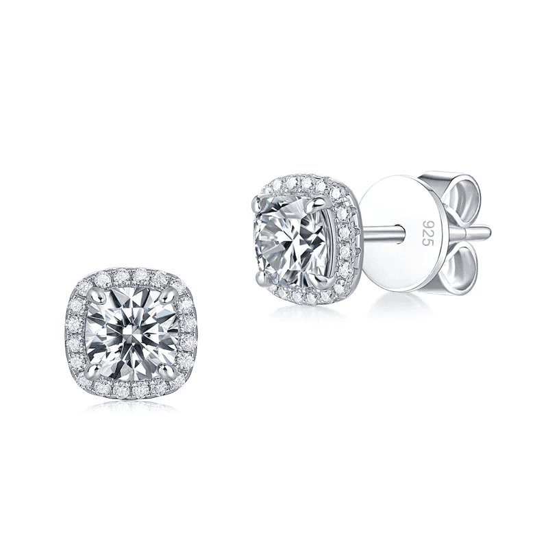 Aurielle Glow Moissanite Halo Earrings (1.2 Ct) | Jewelsentials Aurielle Glow Moissanite Halo Earrings (1.2 Ct) - Image 3