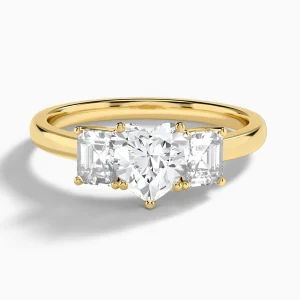 Evelisse Three-Stone Diamond Engagement Ring (14K Gold)