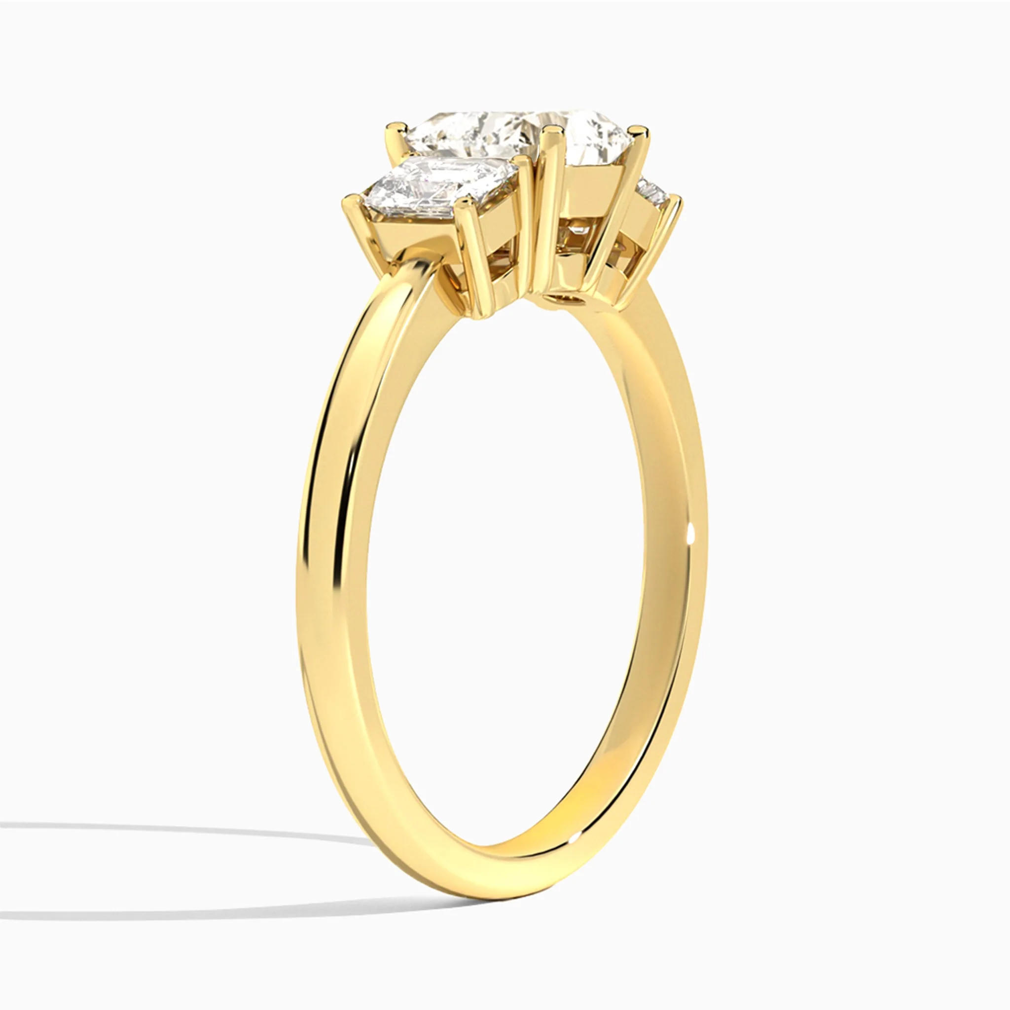 Evelisse Three-Stone Diamond Engagement Ring (14K Gold) | Jewelsentials Evelisse Three-Stone Diamond Engagement Ring (14K Gold) - Image 3