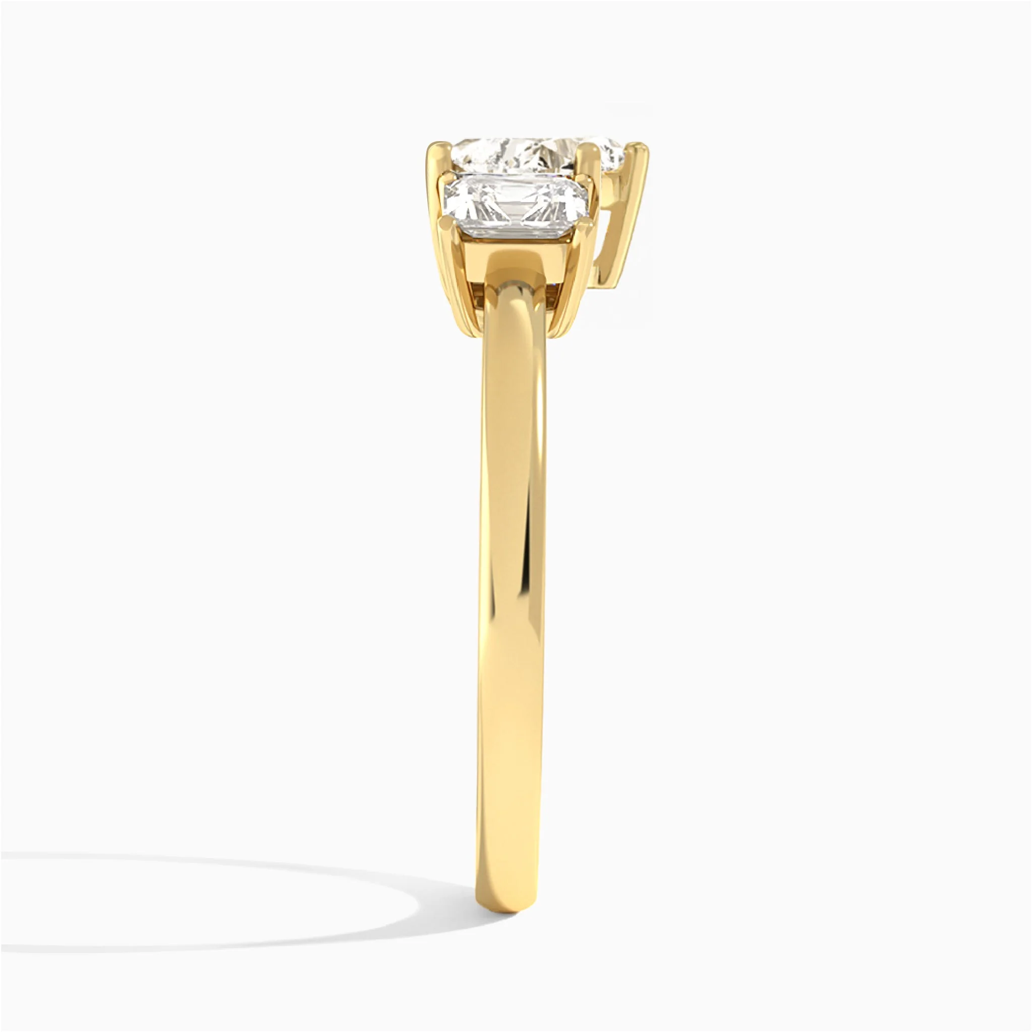 Evelisse Three-Stone Diamond Engagement Ring (14K Gold) | Jewelsentials Evelisse Three-Stone Diamond Engagement Ring (14K Gold) - Image 2