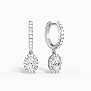 Virelle Luxe Drop Diamond Huggie Hoops (14K Gold)