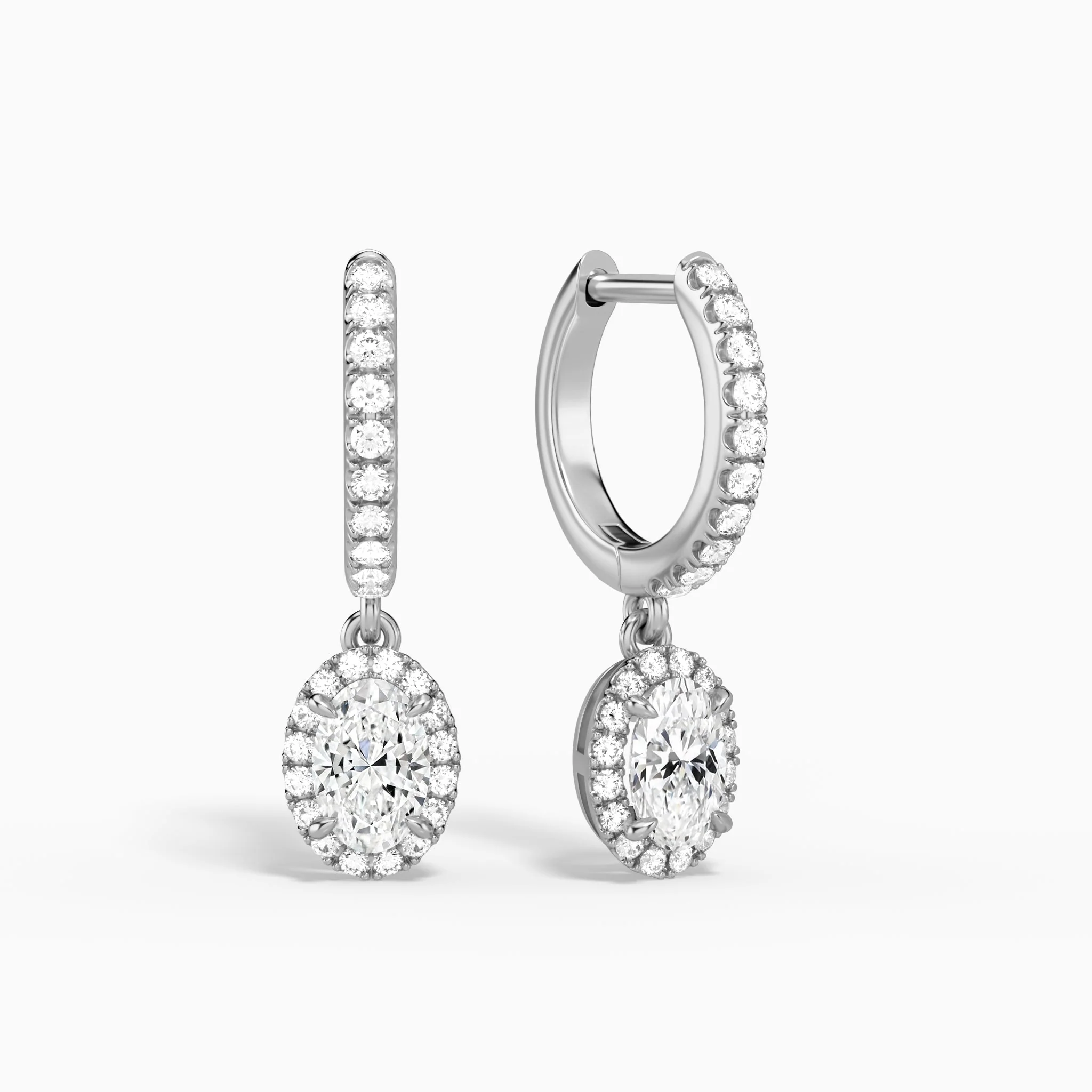 Virelle Luxe Drop Diamond Huggie Hoops (14K Gold) | Jewelsentials Virelle Luxe Drop Diamond Huggie Hoops (14K Gold) - Image 4
