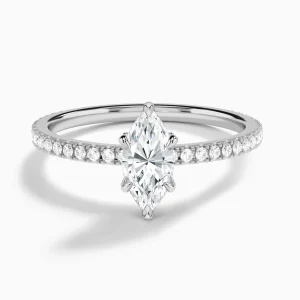 Elara Hidden Halo Pavé Engagement Ring