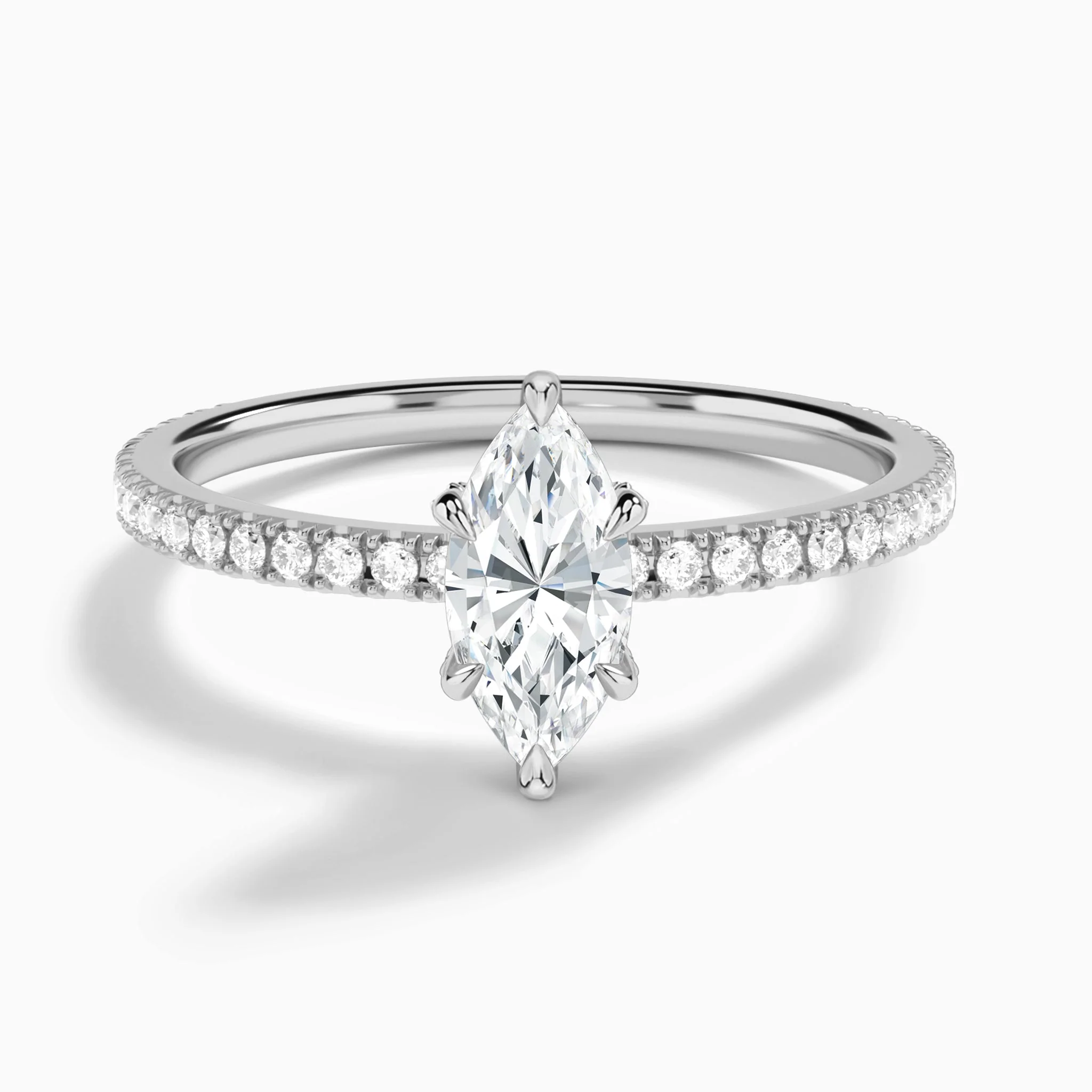 Elara Hidden Halo Pavé Engagement Ring | Jewelsentials Elara Hidden Halo Pavé Engagement Ring