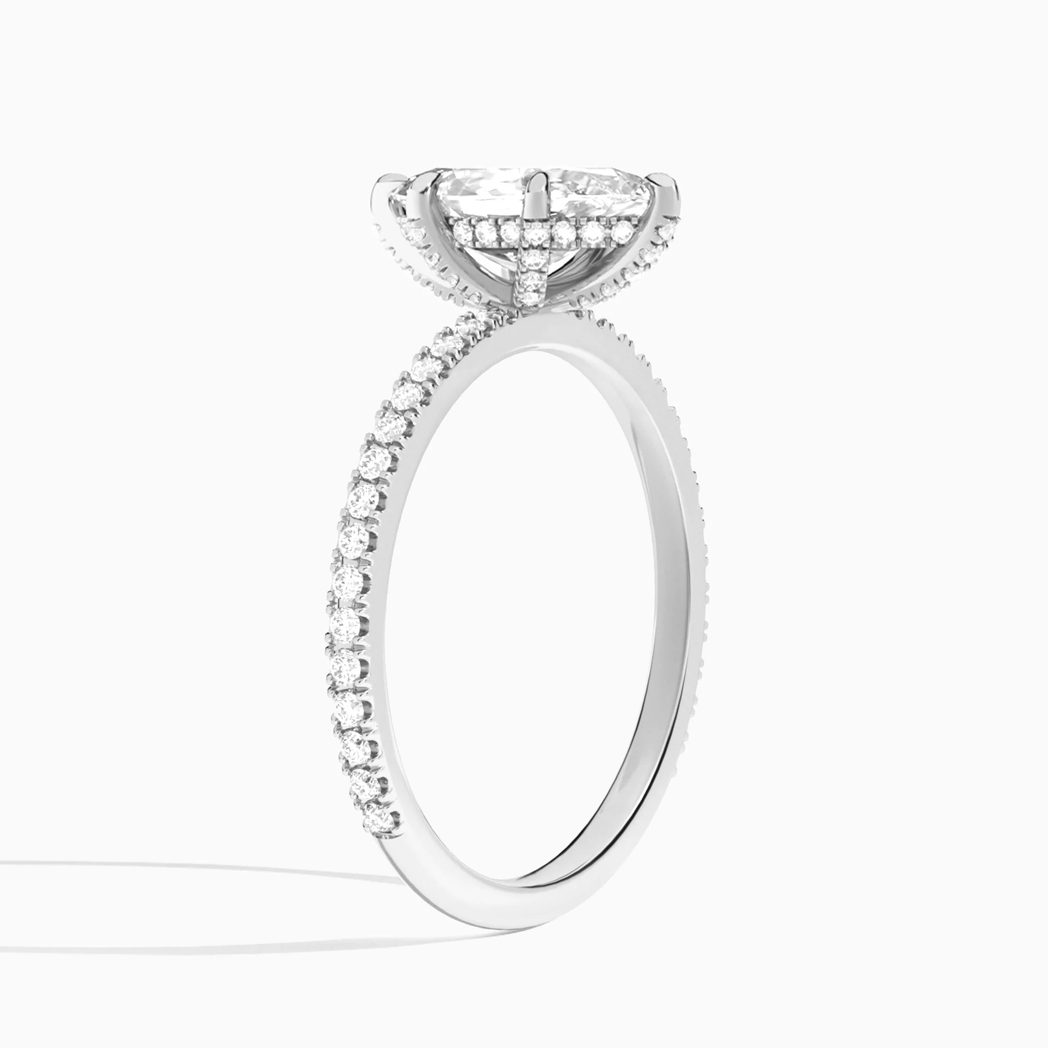 Elara Hidden Halo Pavé Engagement Ring | Jewelsentials Elara Hidden Halo Pavé Engagement Ring - Image 3