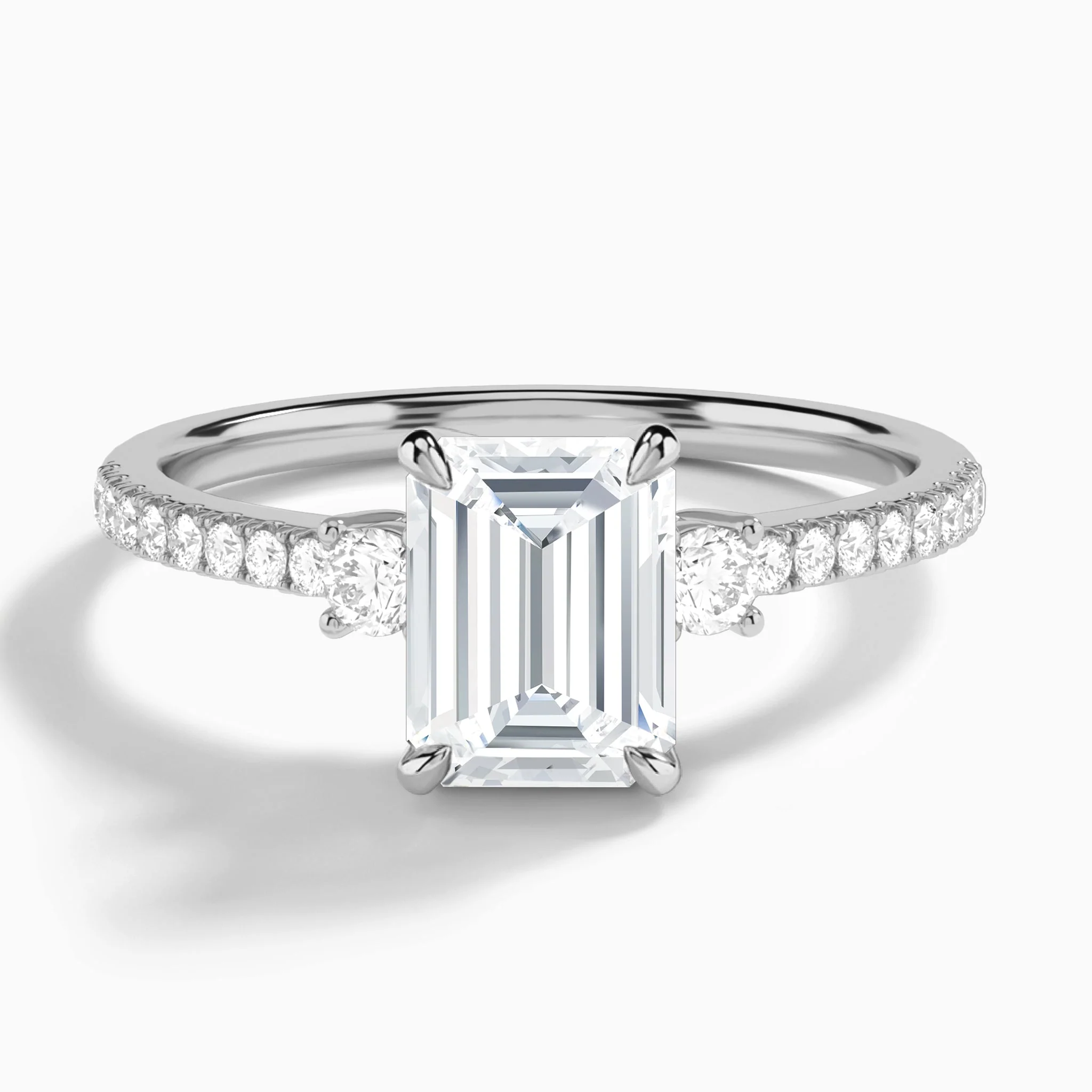 Lyra Classic Three-Stone Diamond Engagement Ring | Jewelsentials Lyra Classic Three-Stone Diamond Engagement Ring