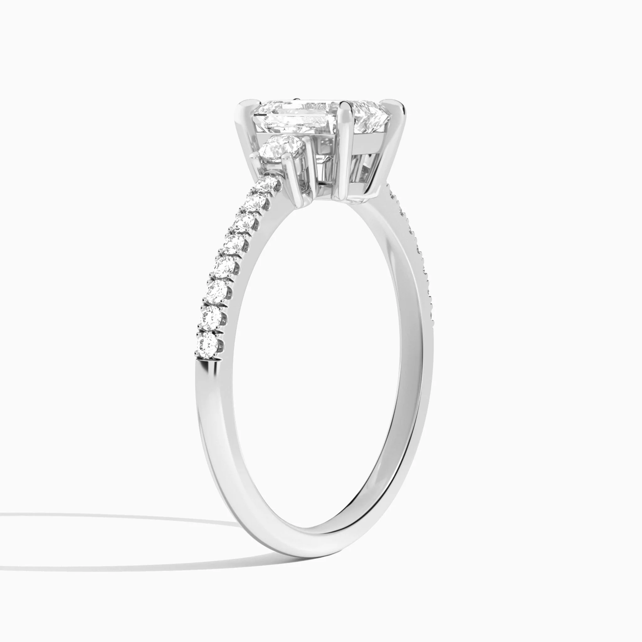 Lyra Classic Three-Stone Diamond Engagement Ring | Jewelsentials Lyra Classic Three-Stone Diamond Engagement Ring - Image 3