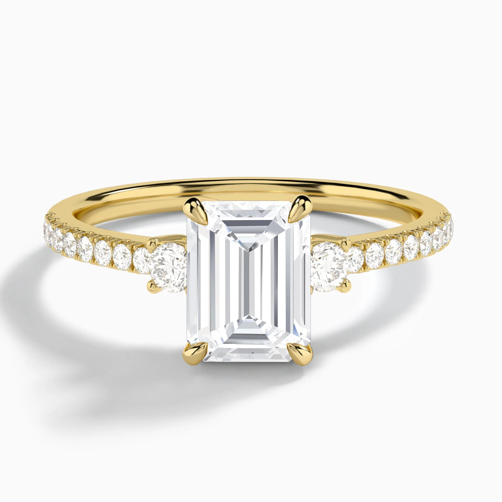 Lyra Classic Three-Stone Diamond Engagement Ring (14K Gold) | Jewelsentials Lyra Classic Three-Stone Diamond Engagement Ring (14K Gold)