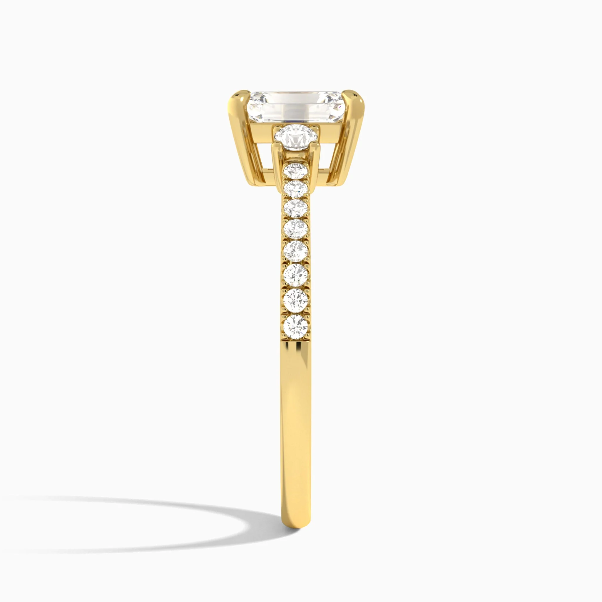 Lyra Classic Three-Stone Diamond Engagement Ring (14K Gold) | Jewelsentials Lyra Classic Three-Stone Diamond Engagement Ring (14K Gold) - Image 3