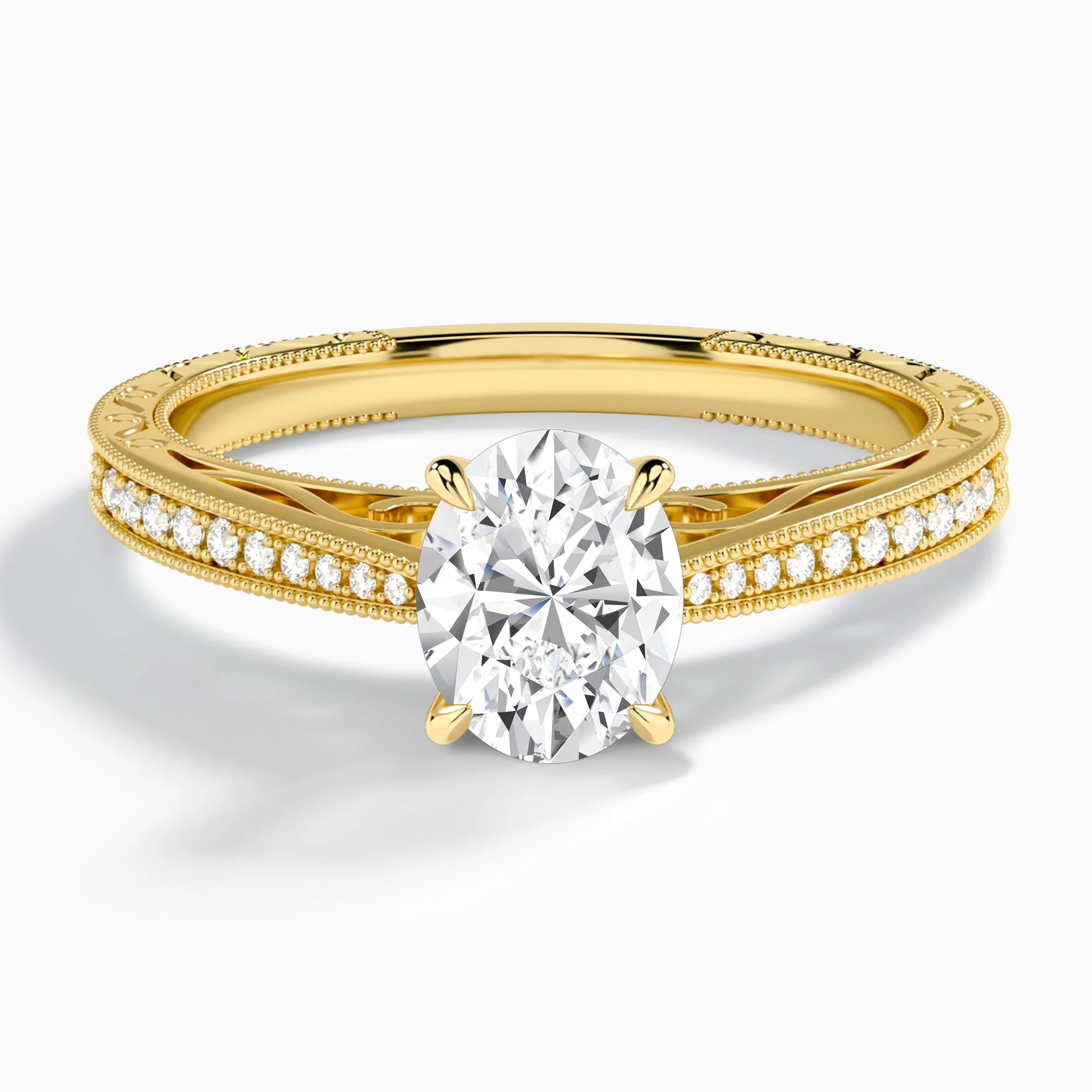 Isla Rose Vintage Diamond Engagement Ring (14K Gold) | Jewelsentials Isla Rose Vintage Diamond Engagement Ring (14K Gold)