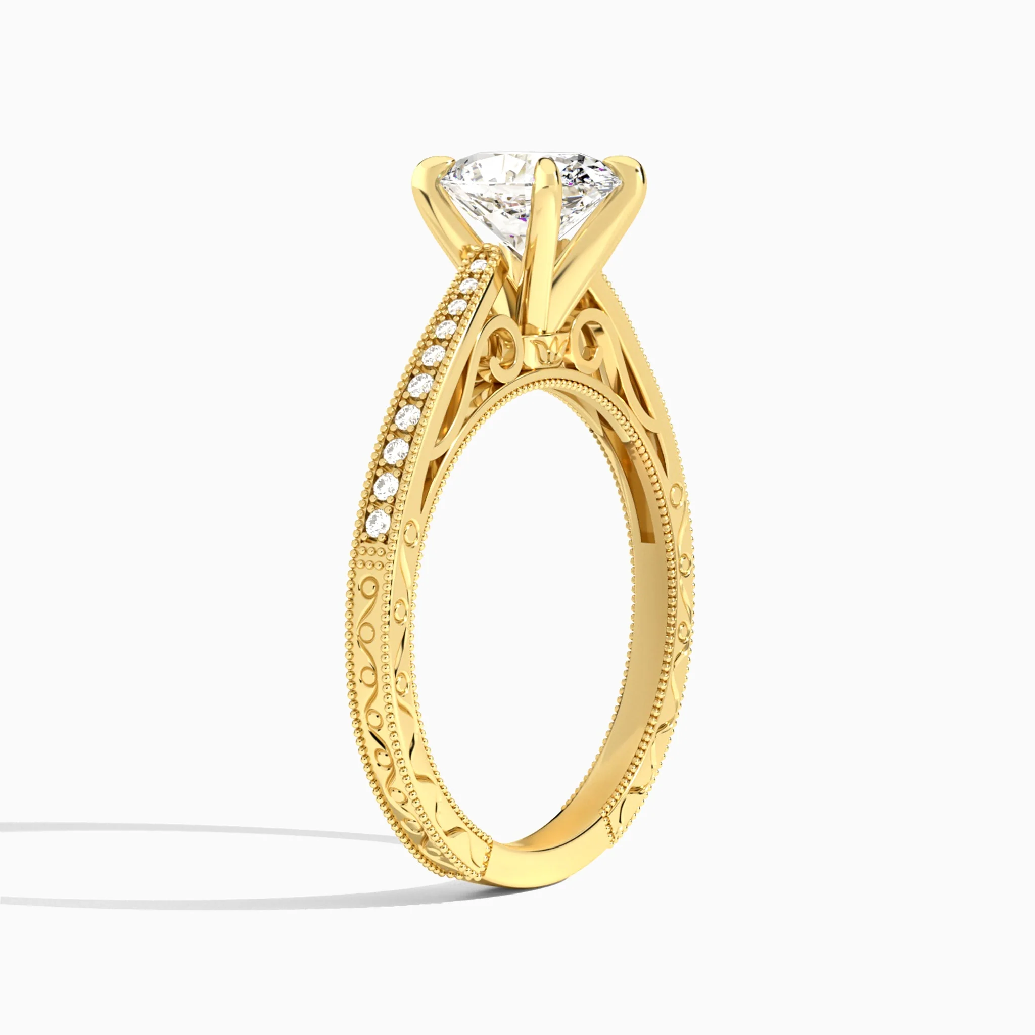 Isla Rose Vintage Diamond Engagement Ring (14K Gold) | Jewelsentials Isla Rose Vintage Diamond Engagement Ring (14K Gold) - Image 2