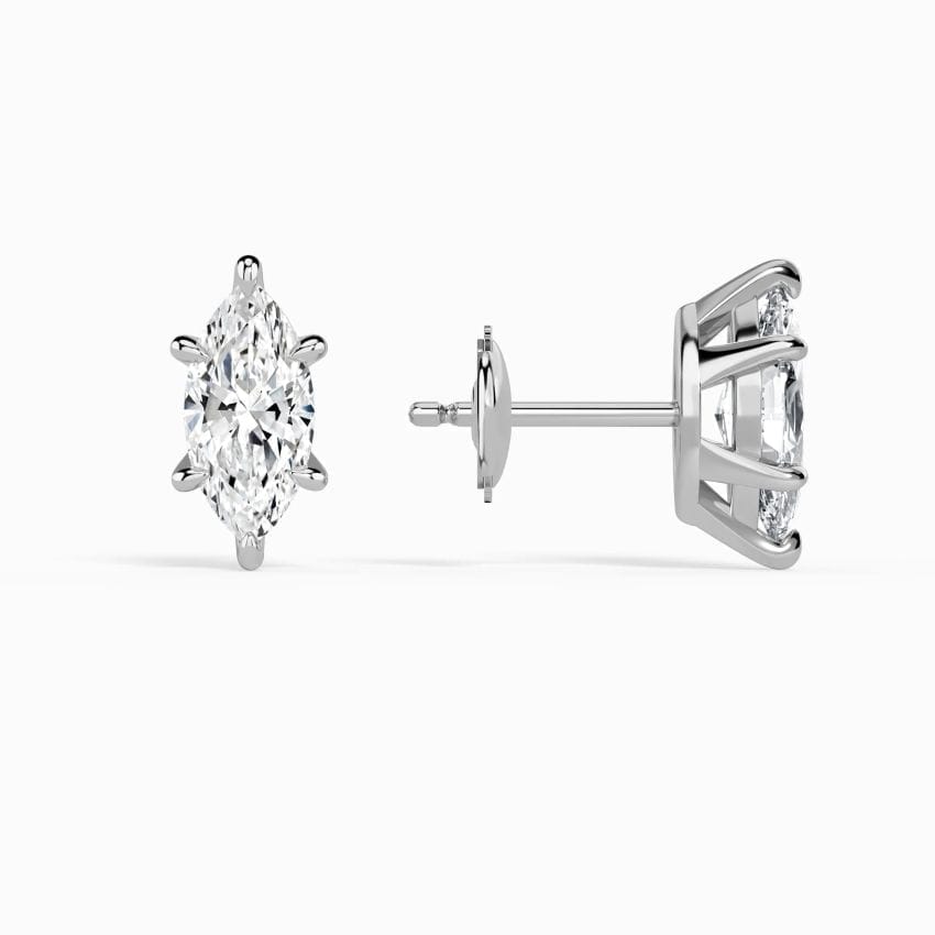 Amelie Solitaire Diamond Stud Earrings (14K Gold) | Jewelsentials Amelie Solitaire Diamond Stud Earrings (14K Gold) - Image 2