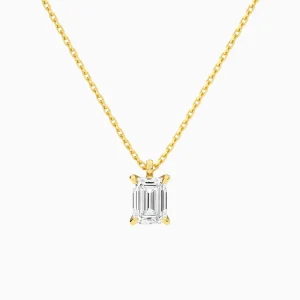Éloise Solitaire Diamond Pendant Necklace (14K Gold)