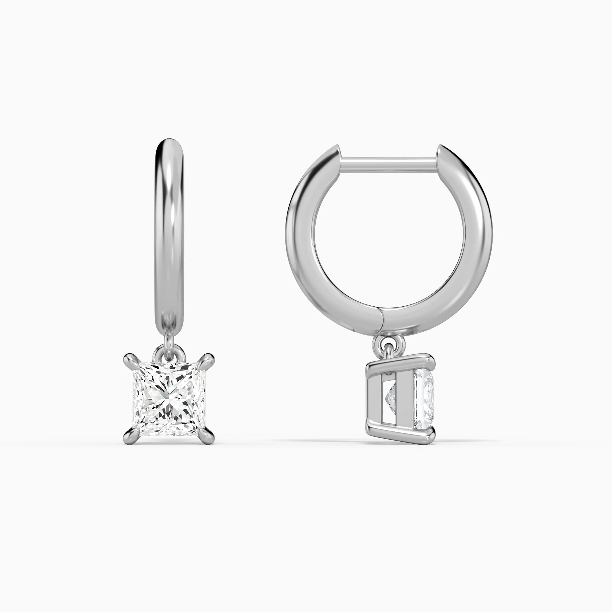 Élise Solitaire Drop Diamond Huggie Hoops (14K Gold) | Jewelsentials Élise Solitaire Drop Diamond Huggie Hoops (14K Gold) - Image 3