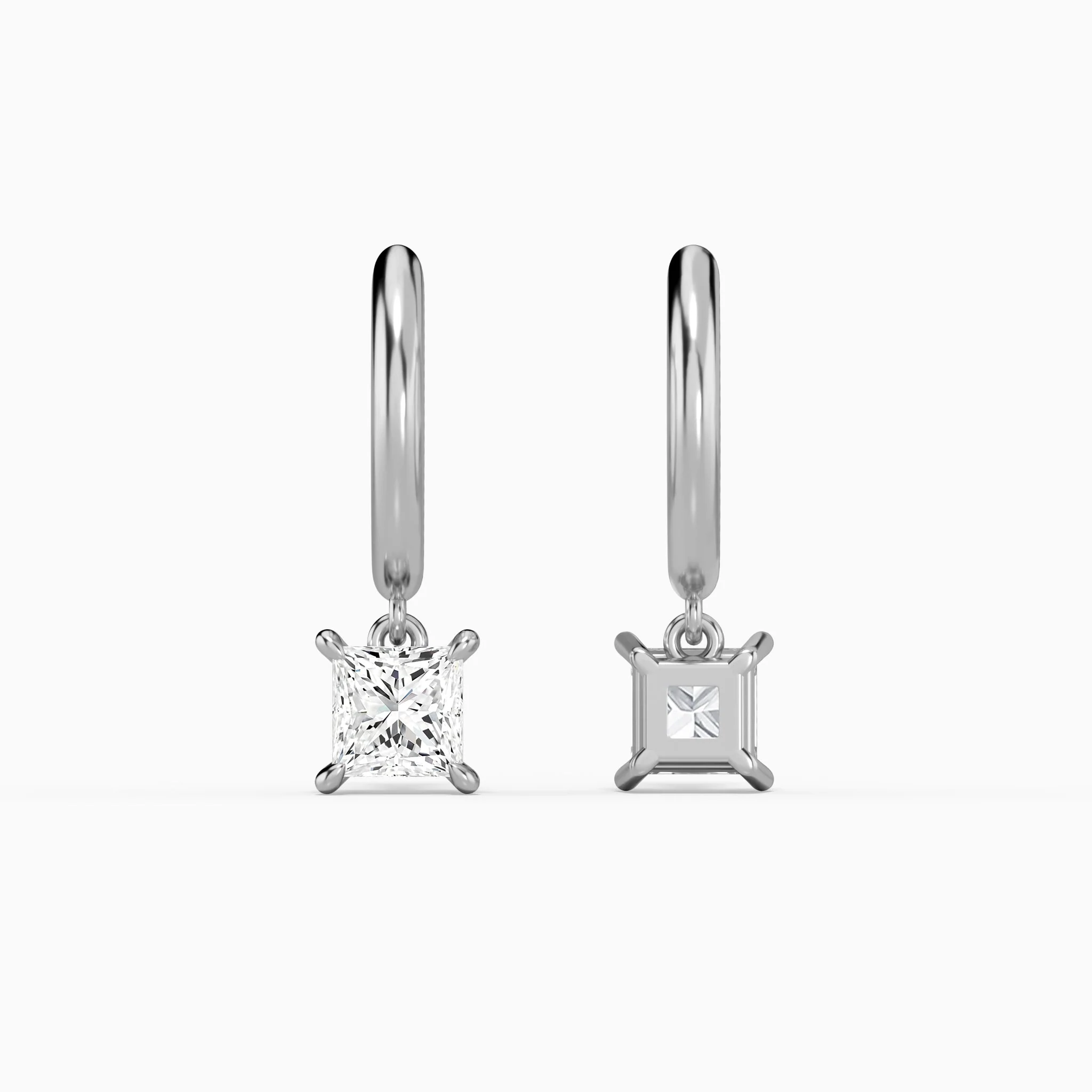 Élise Solitaire Drop Diamond Huggie Hoops (14K Gold) | Jewelsentials Élise Solitaire Drop Diamond Huggie Hoops (14K Gold) - Image 4