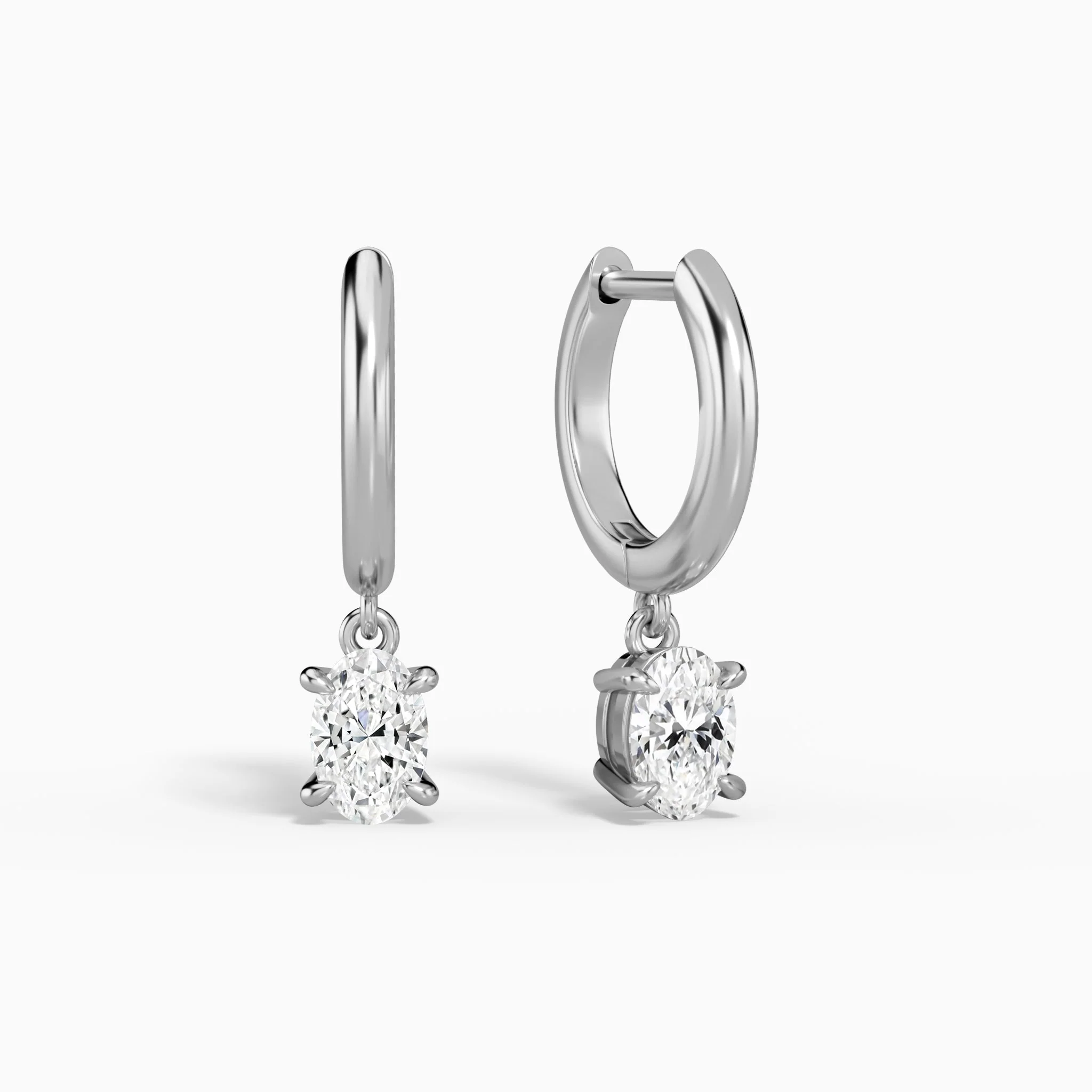 Élise Solitaire Drop Diamond Huggie Hoops | Jewelsentials Élise Solitaire Drop Diamond Huggie Hoops - Image 2