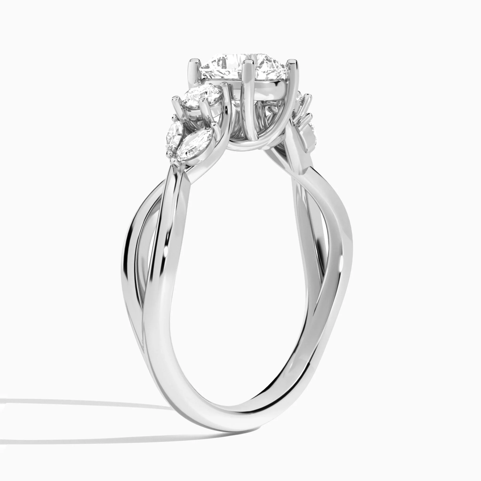 Odette Vintage Three-Stone Diamond Engagement Ring (14K Gold) | Jewelsentials Odette Vintage Three-Stone Diamond Engagement Ring (14K Gold) - Image 3