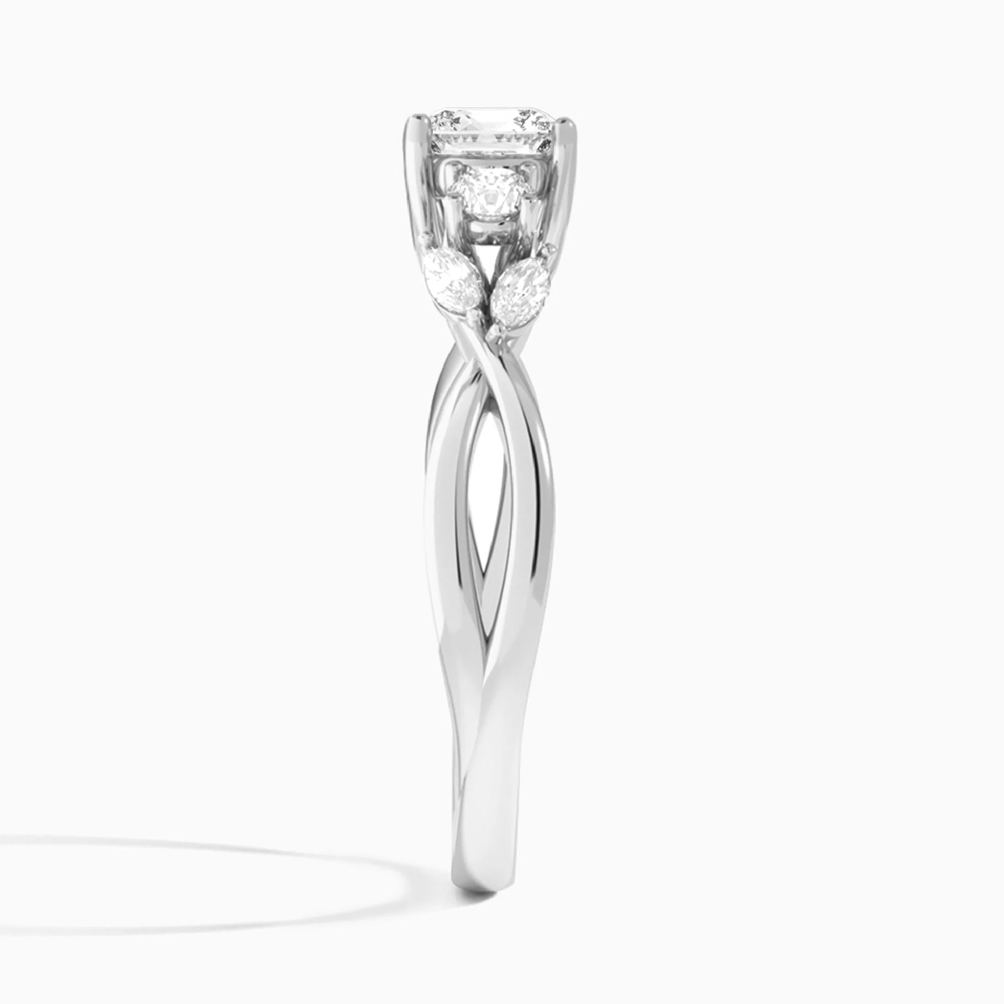 Odette Vintage Three-Stone Diamond Engagement Ring (14K Gold) | Jewelsentials Odette Vintage Three-Stone Diamond Engagement Ring (14K Gold) - Image 2