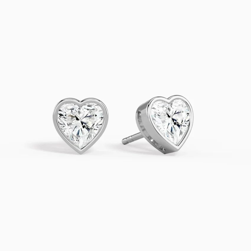 Seren Bezel Solitaire Diamond Stud Earrings (14K Gold) | Jewelsentials Seren Bezel Solitaire Diamond Stud Earrings (14K Gold) - Image 4