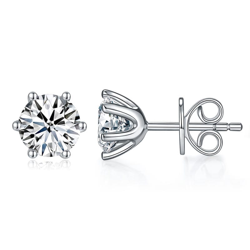 Liora Gleam Moissanite Stud Earrings (2 Ct) | Jewelsentials Liora Gleam Moissanite Stud Earrings (2 Ct)