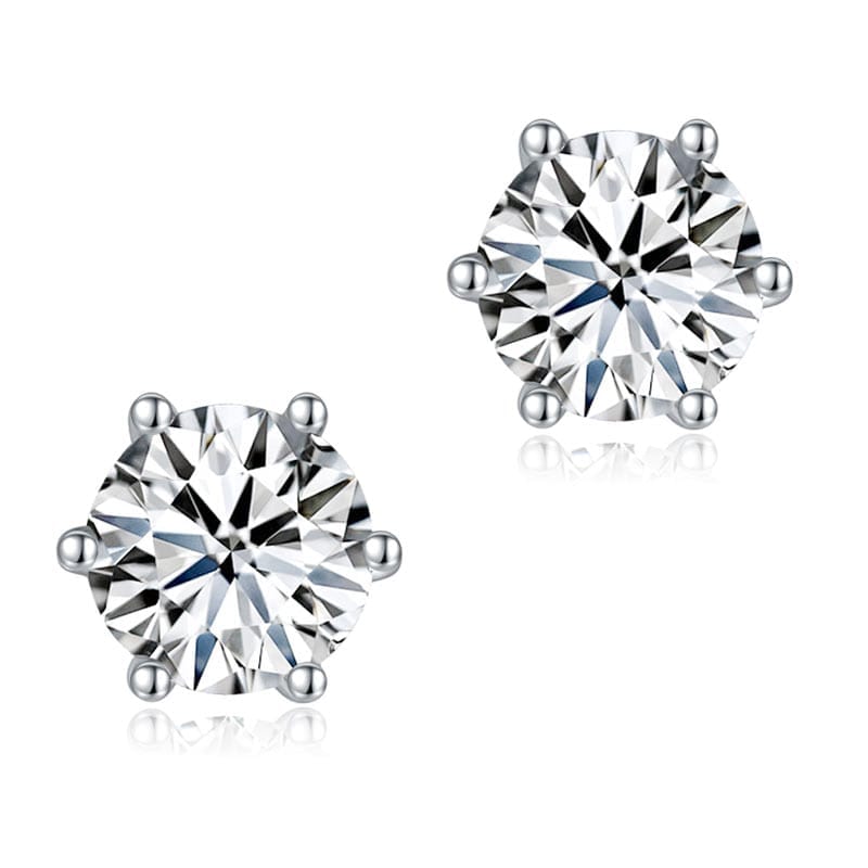 Solara Grace Moissanite Stud Earrings (1 Ct) | Jewelsentials Solara Grace Moissanite Stud Earrings (1 Ct)