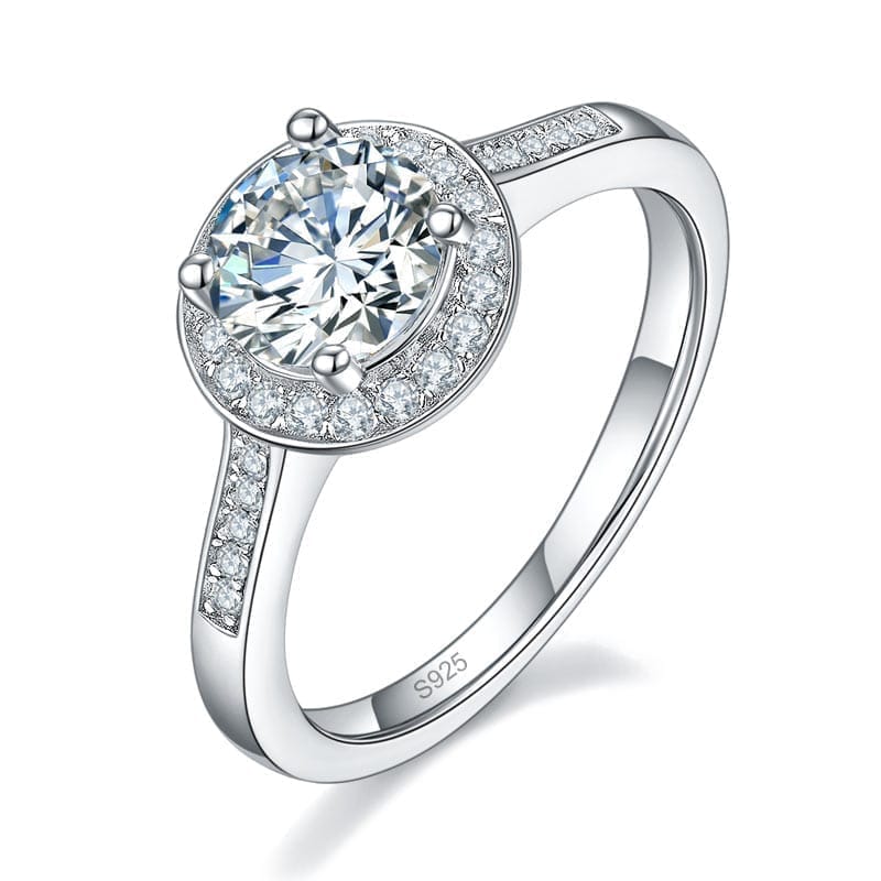 Celestia Halo Moissanite Ring (1 Ct) | Jewelsentials Celestia Halo Moissanite Ring (1 Ct)