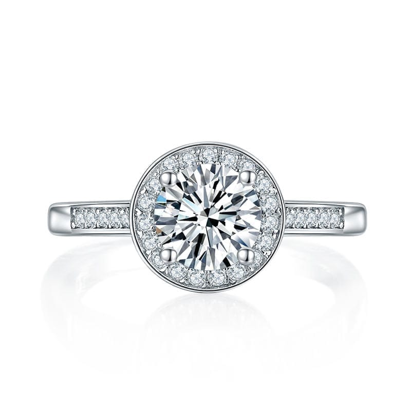 Celestia Halo Moissanite Ring (1 Ct) | Jewelsentials Celestia Halo Moissanite Ring (1 Ct) - Image 3