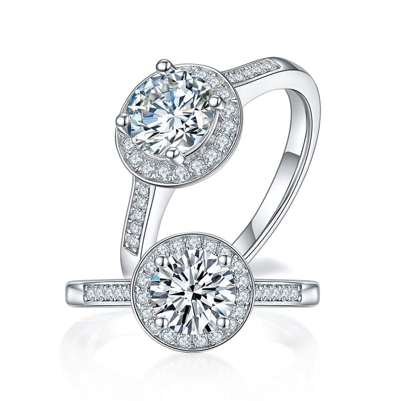 Celestia Halo Moissanite Ring (1 Ct) | Jewelsentials Celestia Halo Moissanite Ring (1 Ct) - Image 2