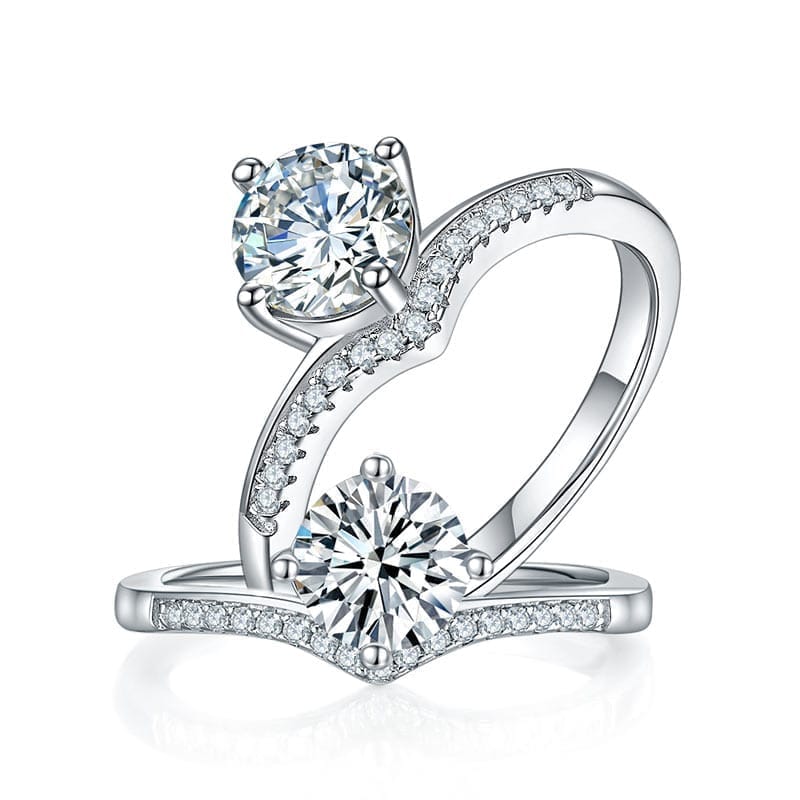 Lyssara Moissanite Accent Ring (1 Ct) | Jewelsentials Lyssara Moissanite Accent Ring (1 Ct)
