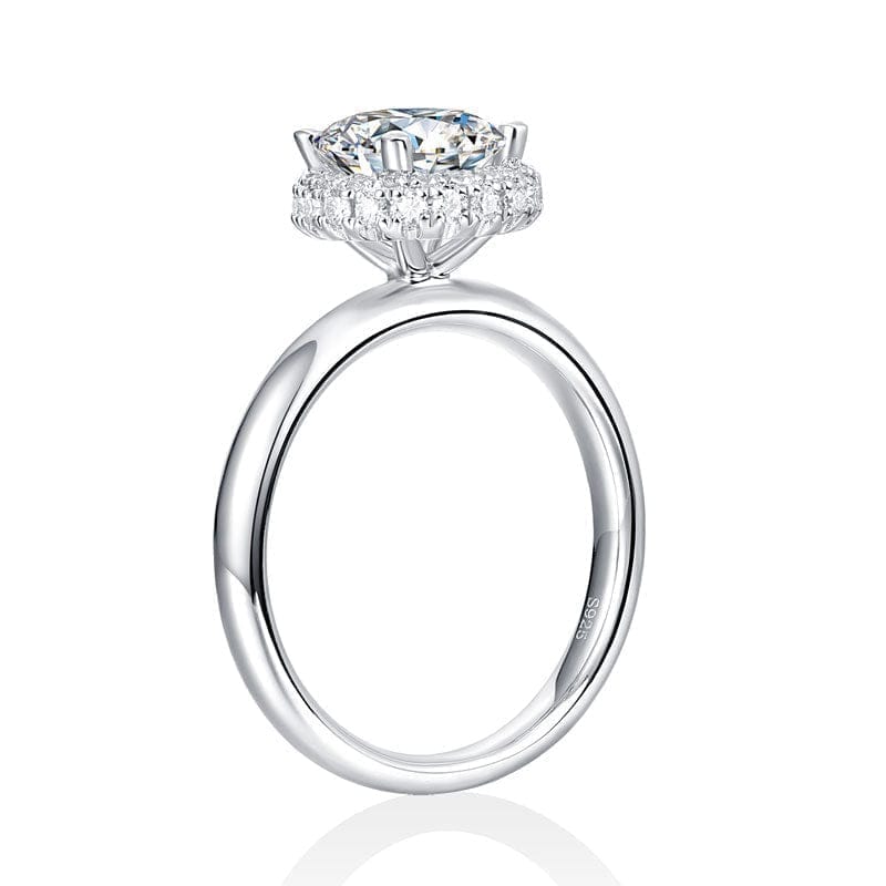 Celestine Moissanite Halo Ring (1.5 Ct) | Jewelsentials Celestine Moissanite Halo Ring (1.5 Ct)